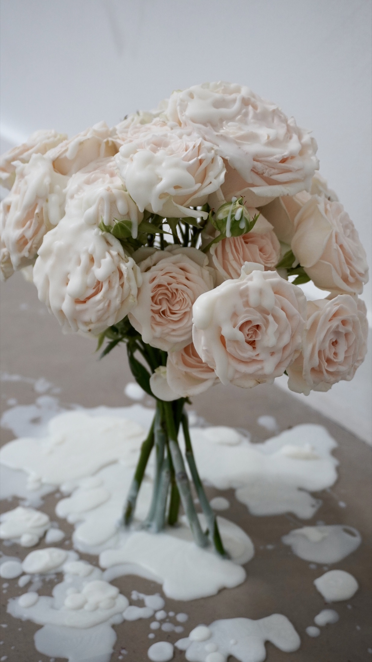 Flowers and wax detail