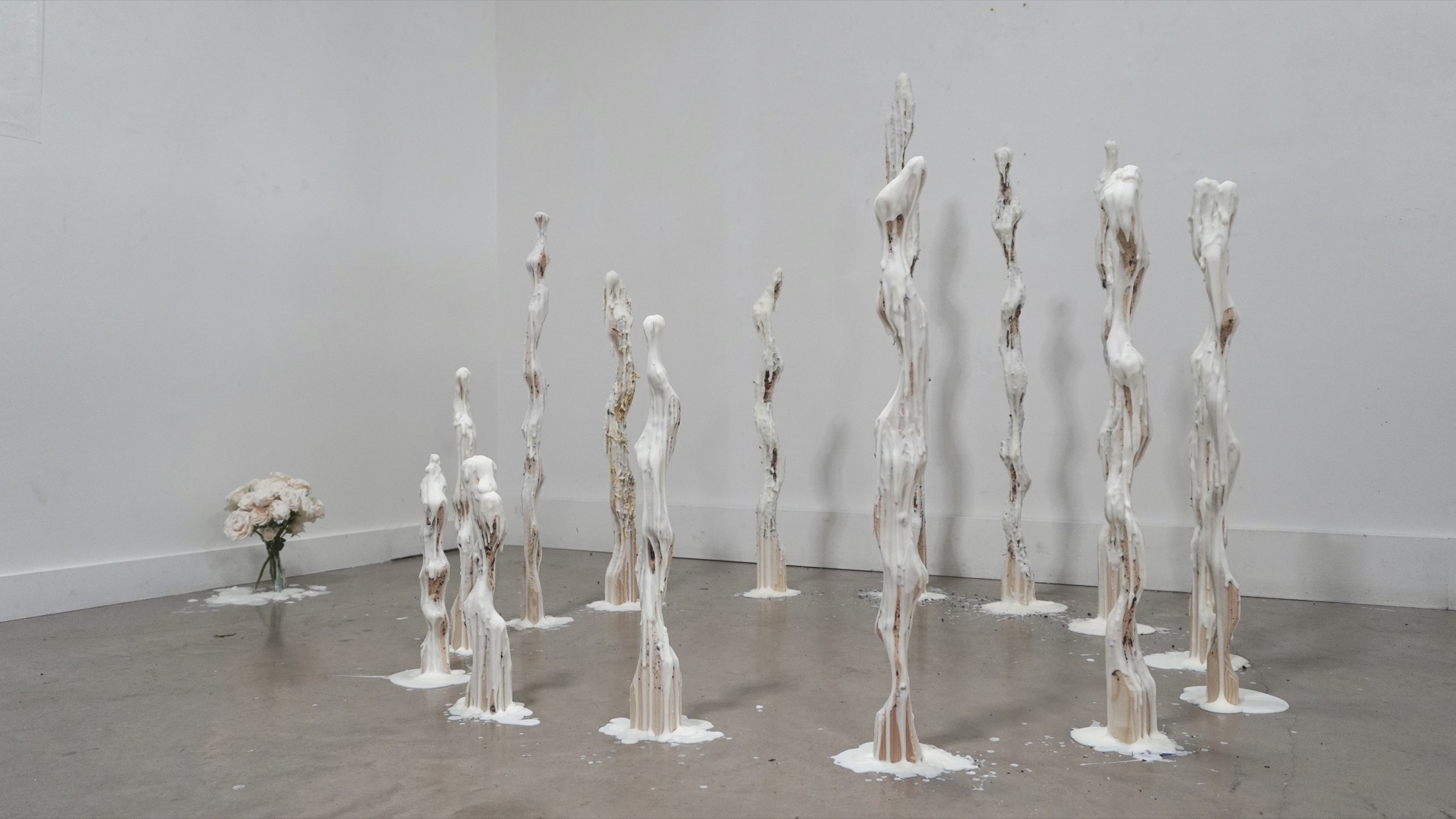 Wide sculpture group view